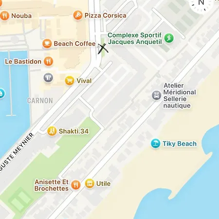 Lumineux Avec Loggia, Vue Sur Le Port, Карнон-Плаж